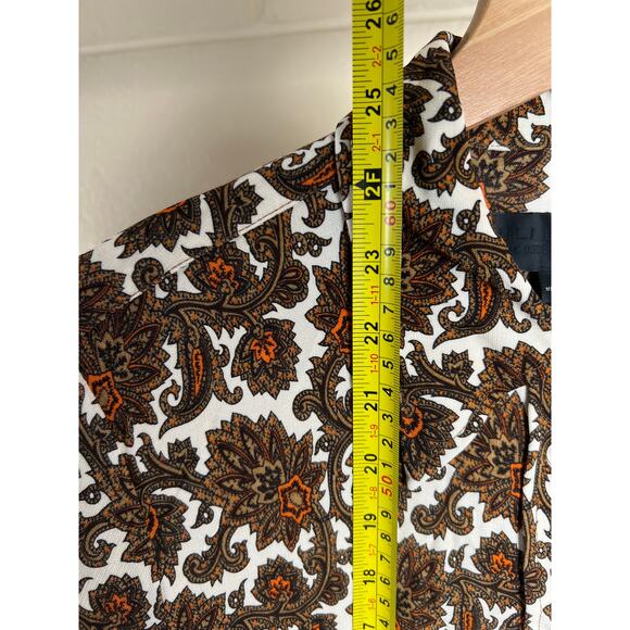 Nili Lotan Small Button Down Tapestry Paisley Boho Chic Shirt - Picture 4 of 7